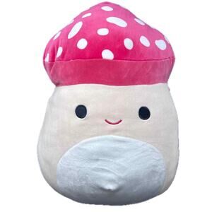 Squishmallow Malcolm Mushroom 16" Plush Red White Dots Pillow Kawaii